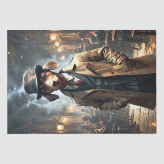 Tachshund hond - Decoupage - Tissuepapier (Voorkant)