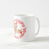 Tachshund, slordige kussen koffiemok (Voorkant rechts)