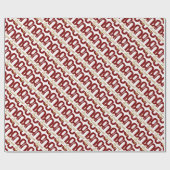 Tachtig & Elegant 80ste Verjaardag Ruby Red Gift Cadeaupapier (Vlak)