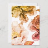 Tachtig & Elegant Rood Goud Bloemen 80ste Verjaard Kaart (Achterkant)