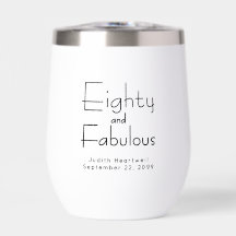 Tachtig en Fabulous Naam Datum 80ste Verjaardagsfe