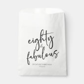 Tachtig & Fabulous Minimaal 80ste Verjaardagsfeest Bedankzakje (Voorkant)