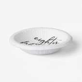 Tachtig & Fabulous Minimaal 80ste Verjaardagsfeest Papieren Kommen (Gebogen)