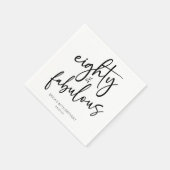 Tachtig & Fabulous Minimaal 80ste Verjaardagsfeest Servet (Hoek)