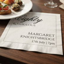 Tachtig & Fabulous Script Wit Zwart Verjaardag