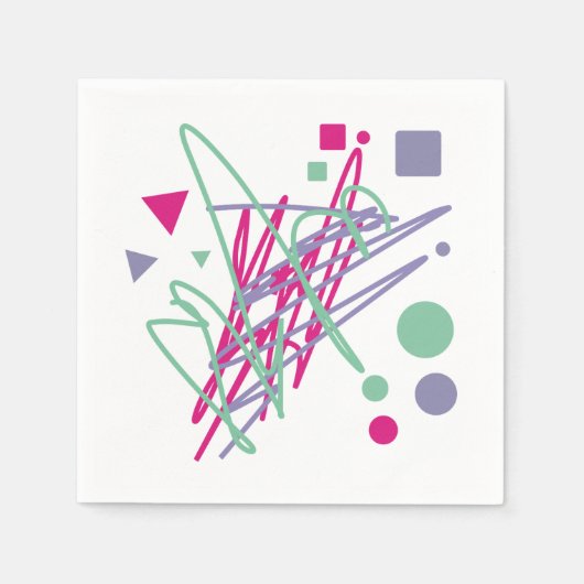 tachtig  kleuren als medaille servetten (Voorkant)