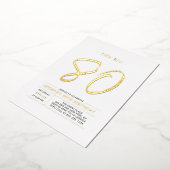 tachtig | Moderne goudprijs 80e verjaardag Folie Uitnodiging (Gedraaid)