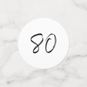 tachtig | Zwart & Wit Moderne 80e Verjaardag Foto Confetti (Kleine voorkant)