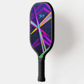 Tachtiger Leuk Donker Vaporwave Stijl Ontwerp Pickleball Paddle (Links)