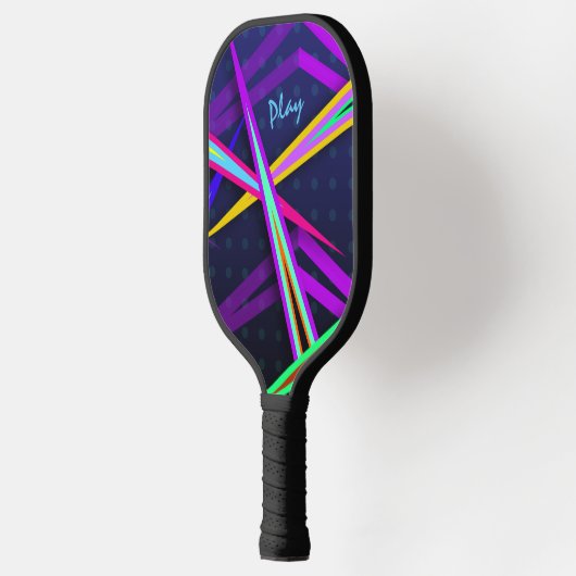 Tachtiger Leuk Donker Vaporwave Stijl Ontwerp Pickleball Paddle (Links)