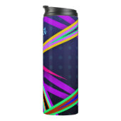 Tachtiger Leuk Donker Vaporwave Stijl Ontwerp Thermosbeker (Geroteerd rechts)