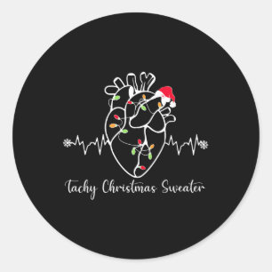 Tachy Kerst Trui Anatomie Hart Hartverpleegkundige Ronde Sticker