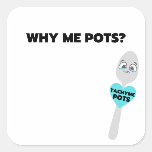 Tachy me lepel vet print Sticker (Voorkant)