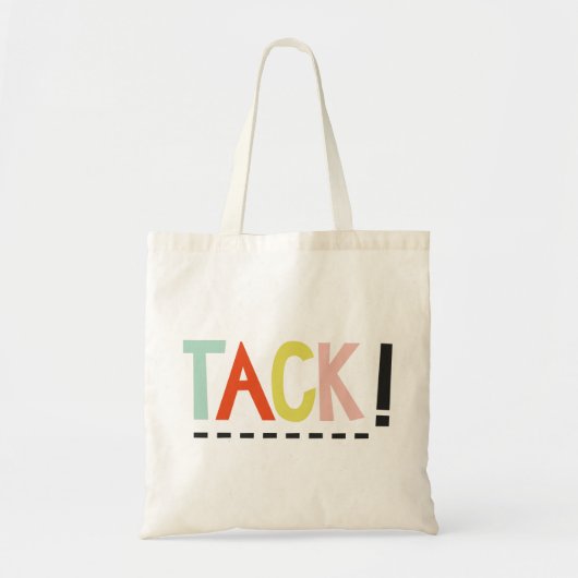 TACK! Canvas tas kleuren (Voorkant)