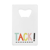 TACK! Colors Credit Kaart Bottle Open Creditkaart Flessenopener (Achterkant)