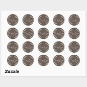 Tack Hand Getekend Logo Bedankt Ronde Sticker (Vel)