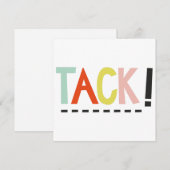 TACK! Kaart kleuren (Voorkant / Achterkant)