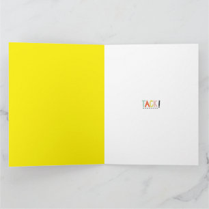 TACK! Kleuren gevouwen Wenskaart Kaart