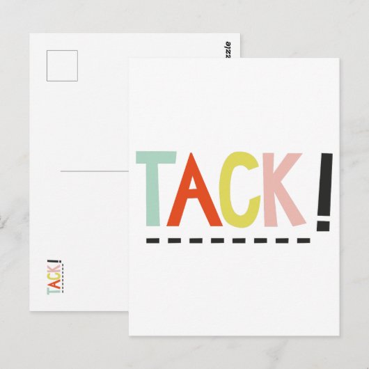 TACK! Kleuren Verticale Kaart (Voorkant / Achterkant)