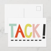 TACK! Kleurenansichtkaart Briefkaart (Voorkant / Achterkant)