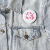 Tackel Borstkanker Roze Lint Bewustzijn Ronde Button 5,7 Cm (In situ)