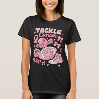 Tackel Borstkanker Roze Lint Voetbal T-shirt