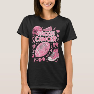 Tackel Borstkanker Roze Lint Voetbal T-shirt