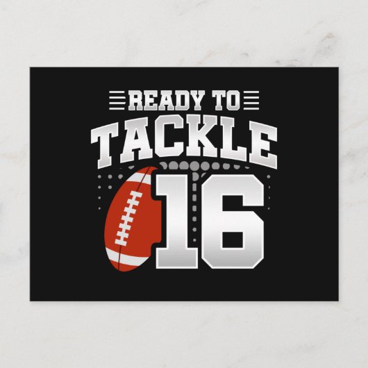 Tackle 16th Birthday 16 Years Couples Jubileum Briefkaart (Voorkant)