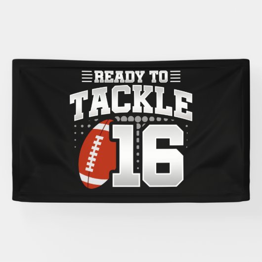Tackle 16th Birthday 16 Years Couples Jubileum Spandoek (Horizontaal)