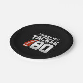 Tackle 80th Birthday 80 Years Couples Jubileum Papieren Bordje (Gekanteld)