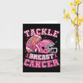 Tackle Borstkanker Bewustzijn American Football He Kaart (Gele Bloem)