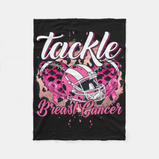 Tackle Borstkanker Bewustzijn Voetbal Helm Pink Fleece Deken