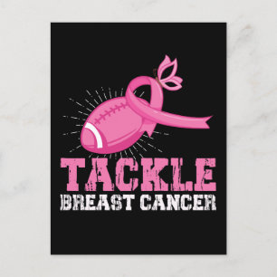 Tackle Borstkanker Strijdend American Football Briefkaart