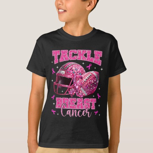 Tackle Breast Cancer Awareness American Football N T-shirt (Voorkant)