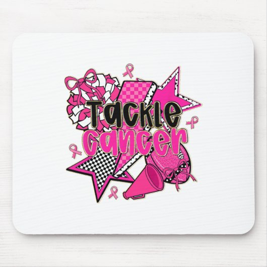 Tackle Breast Cancer Awareness American Footbyll P Muismat (Voorkant)