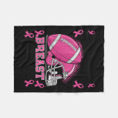 Tackle Breast Cancer Awareness Nk Ribbon Football  Fleece Deken (Voorkant (Horizontaal))