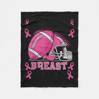 Tackle Breast Cancer Awareness Nk Ribbon Football  Fleece Deken