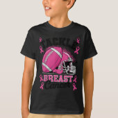 Tackle Breast Cancer Awareness Nk Ribbon Football  T-shirt (Voorkant)