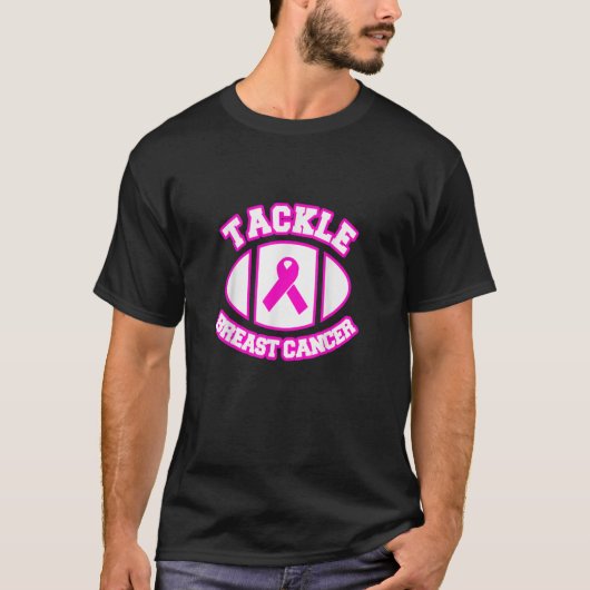 Tackle Breast Cancer Football Fan T-shirt (Voorkant)