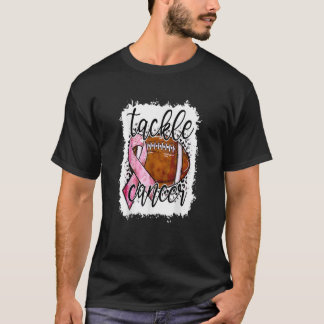Tackle Breast Cancer Football Roze lintpijlen T-shirt