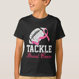 Tackle Breast Cancer Football Survivor Roze lint T-shirt