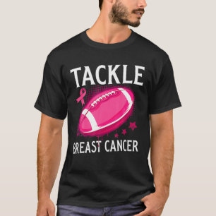 Tackle Breast Cancer Football Survivor Roze lint T-shirt