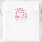 Tackle Breast Cancer Pink Ribbon Awareness Ronde Sticker (Tas)