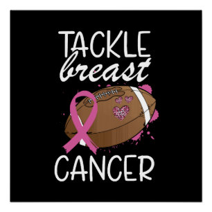 Tackle Cancer Borstkanker Bewustzijns Lint  Perfect Poster