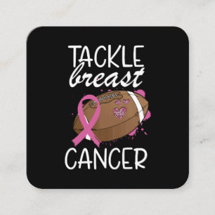 Tackle Cancer Borstkanker Bewustzijnslint  Vierkante Visitekaartje