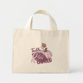 Tackle Cancer Football Pumpkin Borstkanker Mini Tote Bag