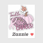 Tackle Cancer Football Pumpkin Borstkanker Sticker (Vel)