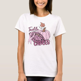 Tackle Cancer Football Pumpkin Borstkanker T-shirt