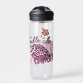 Tackle Cancer Football Pumpkin Borstkanker Waterfles (Voorkant)