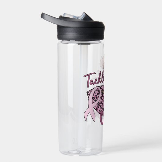 Tackle Cancer Football Pumpkin Borstkanker Waterfles (Rechts)